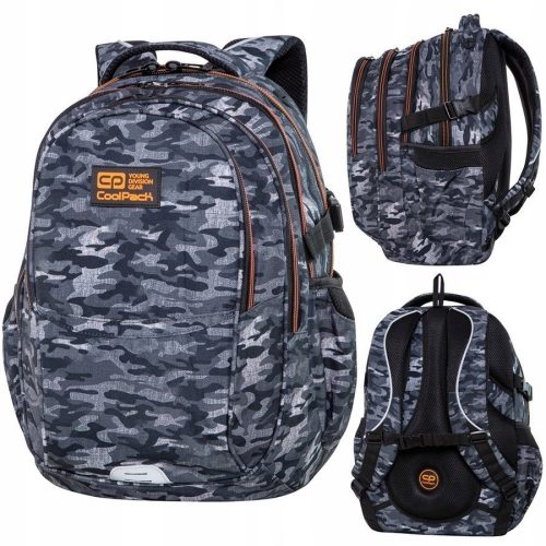  Ученическа раница с много отделения CoolPack Shades of orange, Shades of gray и silver 29 л