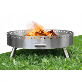    Градинско огнище 70см кръгло неръждавейка за триножник скара масивна ЛУКС
