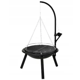    Метална градинска камина с висяща решетка 50х100см