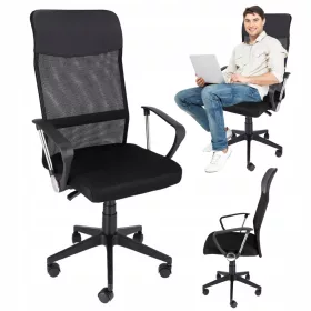    all4home-garden Въртящо се кресло Proline, черно