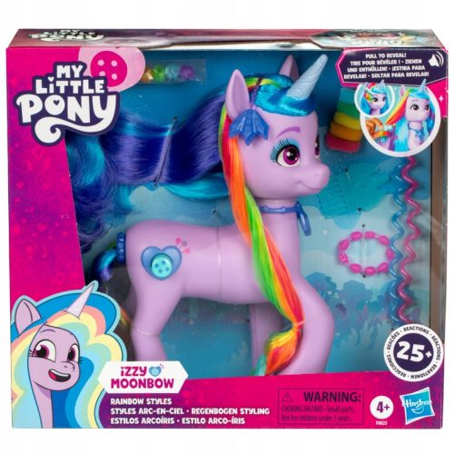  Моето малко пони Izzy Moonbow Pony с вълшебни звуци от коса Hasbro F8825