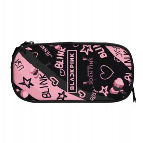    Kpop Black Pink Kawaii Кутия за моливи с голям капацитет Ученически канцеларски материали
