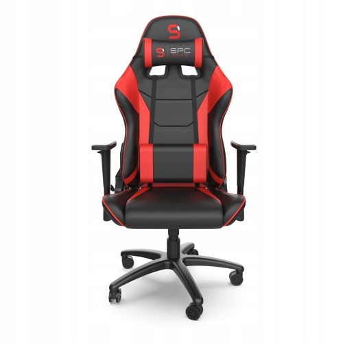  Геймърски стол SPC Gear SR300 V2, черна и червена еко кожа