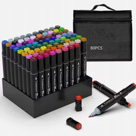    МАРКЕРИ ЗА АЛКОХОЛ, МАРКЕРИ, ТИП-ФИЛПИ, ДВУСТРАННИ МАРКЕРИ, КОМПЛЕКТ 80 БРОЯ