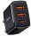  Baseus Compact стенно зарядно 1x USB-A, 1x USB-C, QC, PD 20W, черно