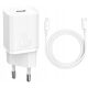  Зарядно за стена Baseus USB-C 20W + кабел за светкавично бързо зареждане на iPhone