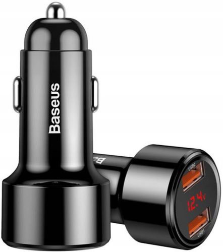  BASEUS БЪРЗО ЗАРЯДНО ЗА КОЛА 6A 2x USB МОЩНО 45W ЗА LED ЗАПАЛКА