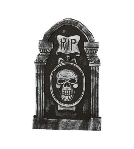  RIP надгробен камък с Хелоуин череп 50х30см