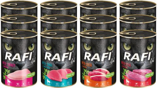  RAFI CAT ADULT МОКРА ХРАНА ЗА КОТКИ МИКС ОТ ВКУСОТИ 12x400G