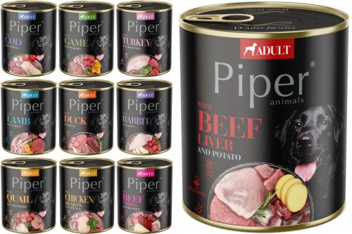  Piper мокра храна, микс от вкусове, 8 кг