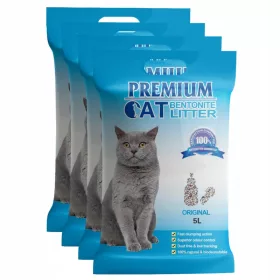    Premium Cat Clumping Bentonite Litter - Natural за котки 5L