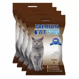    Premium Cat Clumping Bentonite Litter - Кафе за котки, ароматизирано 5л