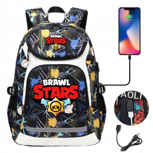  2024 НОВА РАНИЦА A4 Brawl Stars ВОДОУСТОЙЧИВ USB ШАРКИ С ГОЛЯМ КАПАЦИТЕТ
