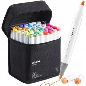    Ohuhu Y30-80400-24 маркери 48 бр, двустранна четка и калъф