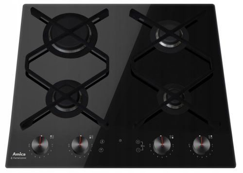  Газов котлон Amica PGCIN 622QpFTB 59cm FlameControl таймер черен