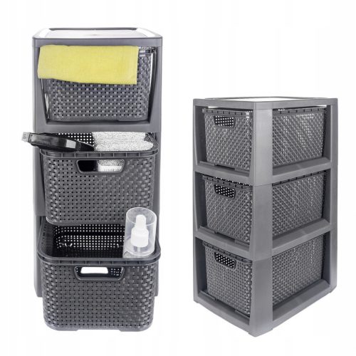  Рафт за баня BranQ антрацит 29,5 x 24 x 48,7 см
