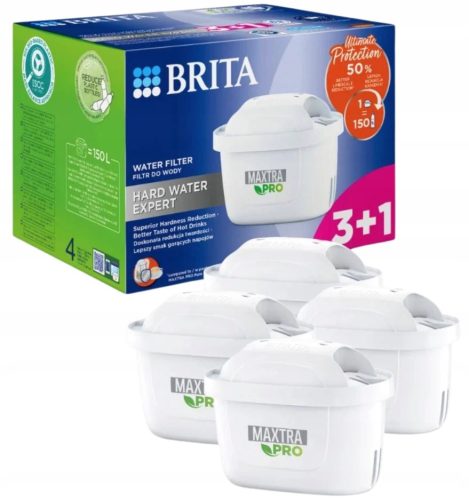 BRITA MAXTRA PRO HARD WATER EXPERT ВЛОЖКА ЗА ВОДЕН ФИЛТЪР ЗА КАНА, 4 БР.