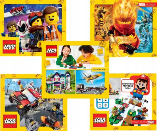  12 x LEGO каталог 2019 - 2024 + LEGO стикери