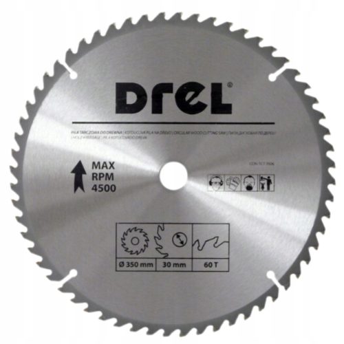  Нож за трион за дърво Drel CON-TCT-3506 350x30 mm 60T
