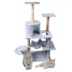    Котешка драскалка, легло, кула, къща, 5 нива, сива