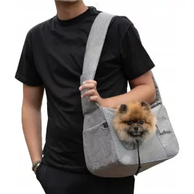    Транспортна чанта плат MatMay нюанси на сивото S/M 23 см x 38 см x 18 см