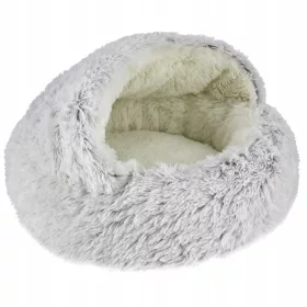    ПЛЮШЕНО КРЪГЛО ЛЕГЛО кошара ЗА КУЧЕ КОТКА възглавница легло 60x60
