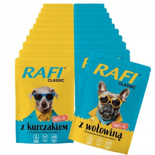  RAFI CLASSIC Мокра храна за кучета Dolina Noteci микс от вкусове 20 х 400гр.