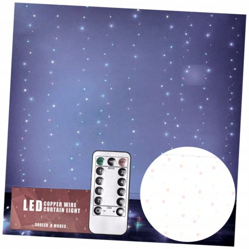  Светлинна завеса 300 LED лампи 3x3m пилотна жица