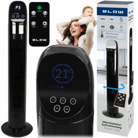    ВЕНТИЛАТОР КОЛОНА, ВЕНТИЛАТОР СТОЯЩ, ЧЕРНО ДИСТАНЦИОННО