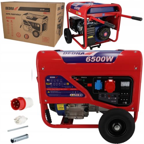  Преносим трифазен генератор Dedra 6500 W бензин