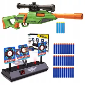    Снайперска пушка CARNIVORE + ЕЛЕКТРИЧЕСКИ ЩИТ + ДАРТС NERF