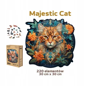    Дървен пъзел FLOW Majestic Cat - 220 части - полски продукт