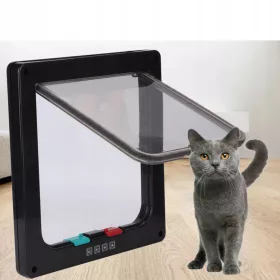    CAT DOG FLAP DOOR ЧЕРЕН 4 НАЧИНА ЗА ВЛИЗАНЕ CAT XL 24,5 x 5,5 x 27,8