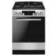  Газоелектрическа готварска печка Amica 6123GE3 Silver Black 77л