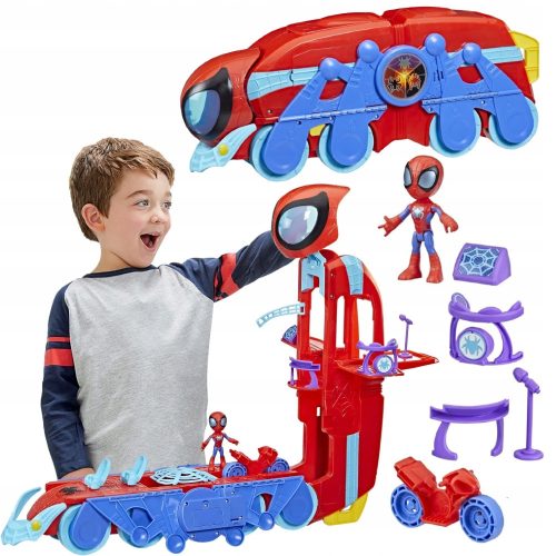  SPIDEY И SUPER BUDDY БАЗА ЗА КОЛА 2В1 ЗВУК СВЕТЛИНА +ФИГУРА +МОТОР 61 СМ