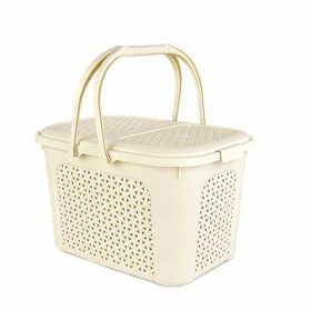    Ратанова кошница за пикник в нюанси на кафяво