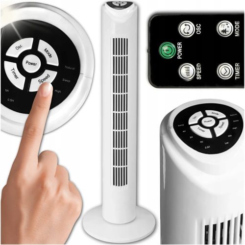  Carruzzo Exclusive Line Tower Fan 3in1 Aroma колонен вентилатор, бял