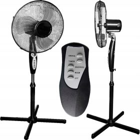    Голям стоящ подов вентилатор Prodigy.cat с дистанционно управление, 40см, черен