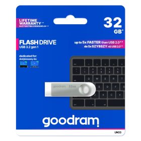  GOODRAM UNO3 флашка 32 GB USB 3.2 сребриста