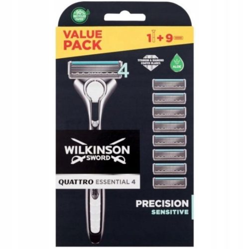  Wilkinson Quattro Essential 4 Precision Sensitive cartridge самобръсначка 9 бр.