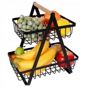    Черна метална кошница за плодове