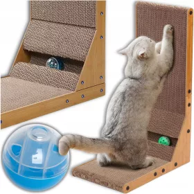    ИГРАЧКА ЗА ДРАСКАНЕ ЗА КОТКА КУЛА ЗА КРАКА С ТОПКА ИГРАЧКА ЗА КОТКА CATNIP