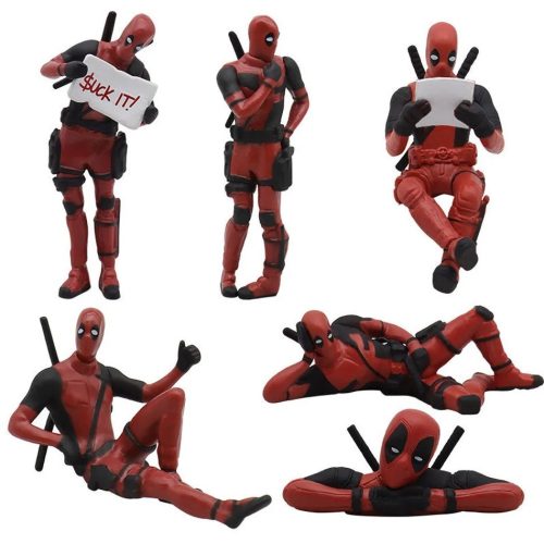  ДЕКОРАЦИЯ НА ФИГУРИ MARVEL SUPERHERO SUPERHERO DEADPOOL КОМПЛЕКТ ОТ 6 НОВИ
