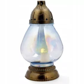   Погребална лампа ZPD Koniak 3 с иридисцентно стъкло и златна основа