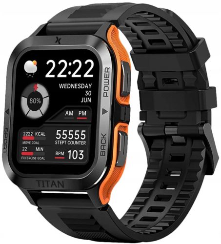  Здрав смарт часовник Maxcom FW67 TITAN PRO ORANGE IP69 връзки