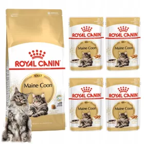    Royal Canin Maine Coon Adult суха храна за котки 0.4 кг + мокра 4x85гр
