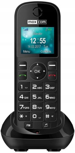  Стационарен телефон MAXCOM Comfort MM35D SE Зарядна станция Големи ключове