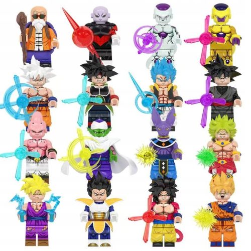  КОМПЛЕКТ МИНИФИГУРИ DRAGON BALL БЛОКОВЕ АНИМЕ АКСЕСОАРИ 16 ЧАСТИ