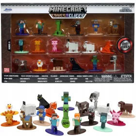    JADA TOYS Комплект фигурки Minecraft, версия 8, метални фигури, 18 бр.