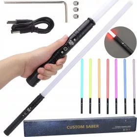    RGB ИГРАЧКА СВЕТЕЩ САБЯ СЪС ЗВУК 7 ЦВЯТА 77 СМ МЕТАЛНА ДРЪЖКА